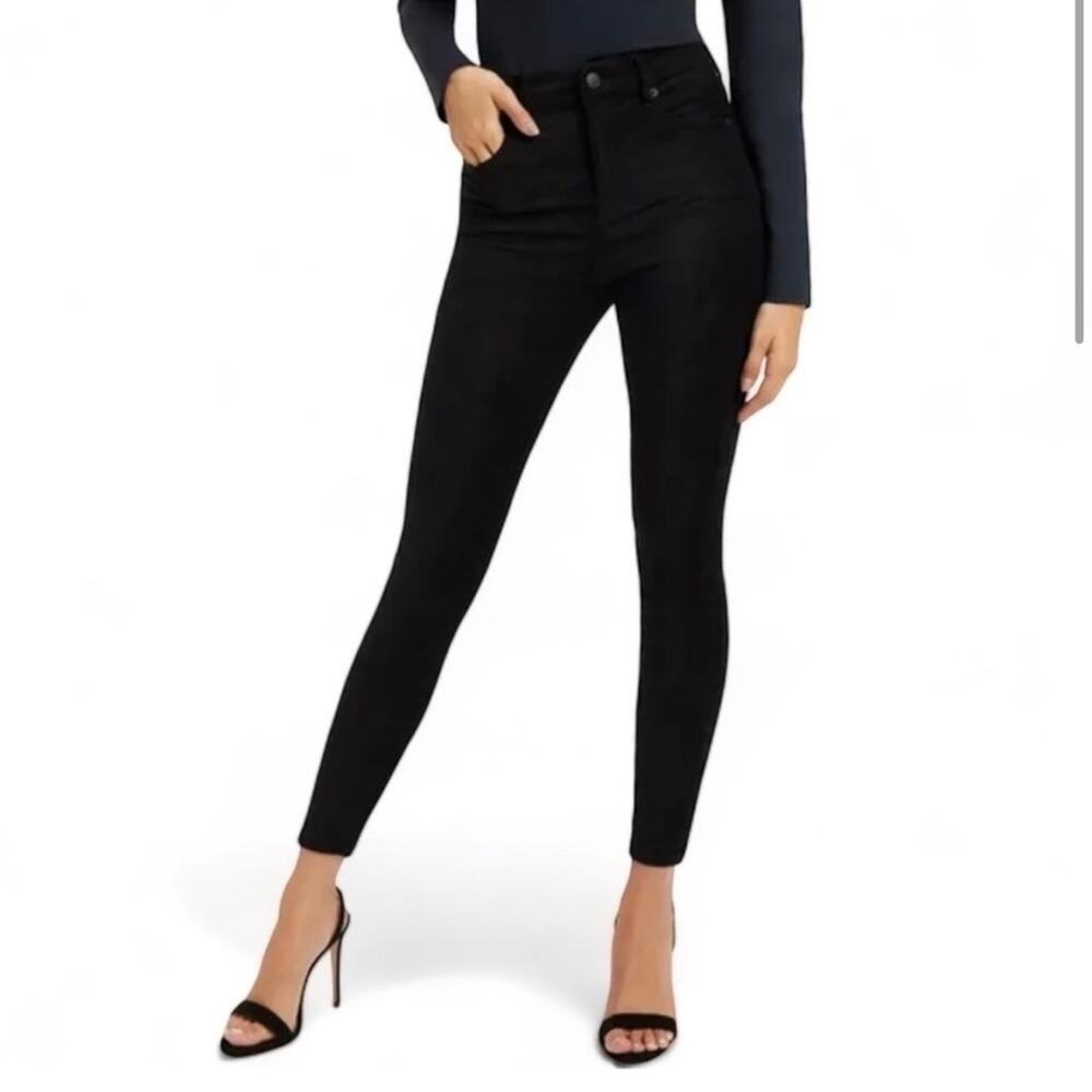 NWT good American good legs crop suede like jeans